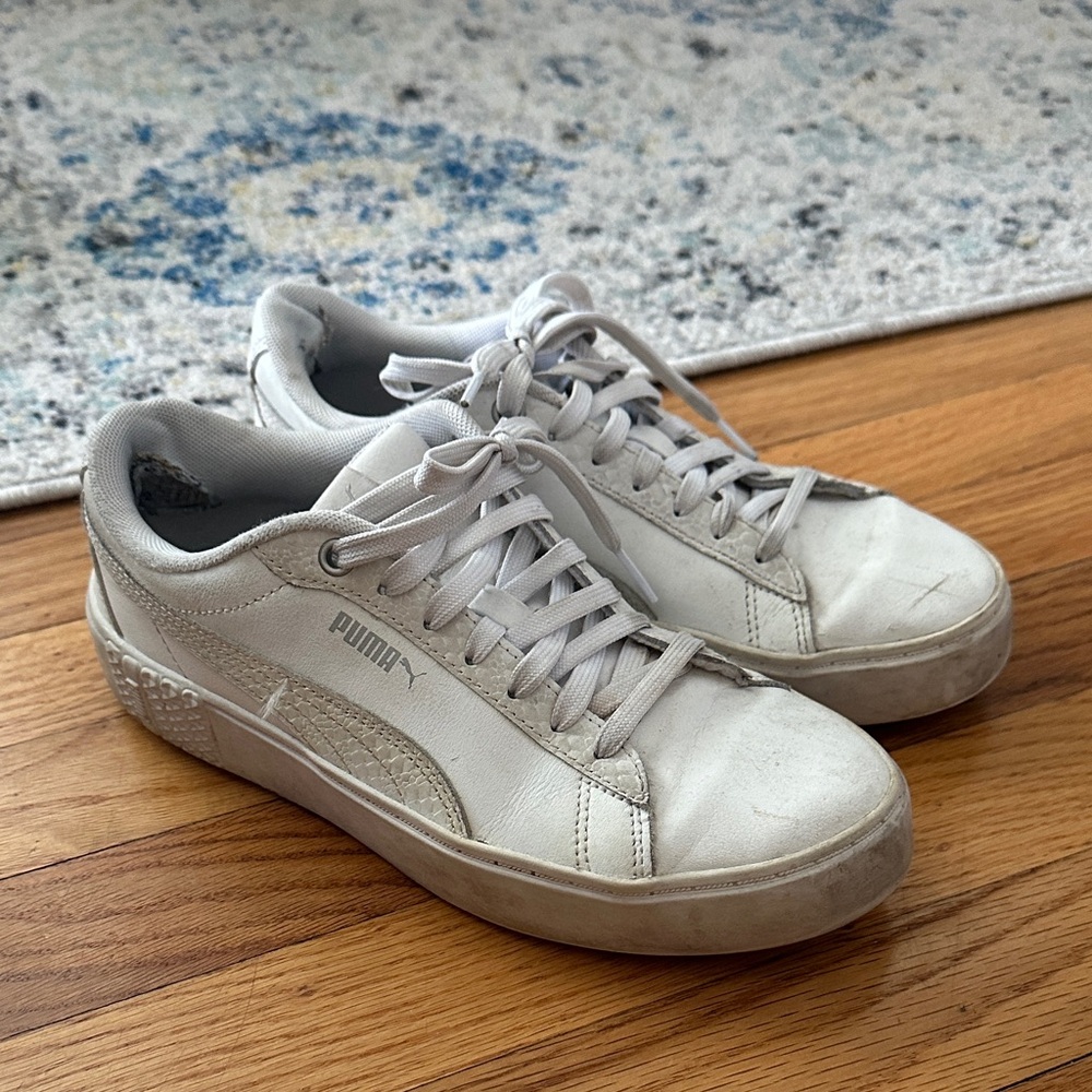 Puma Classic White Leather Sneakers